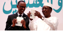 Perezida Kagame yihanganishe Chad n’umuryango wa nyakwigendera Idriss Déby