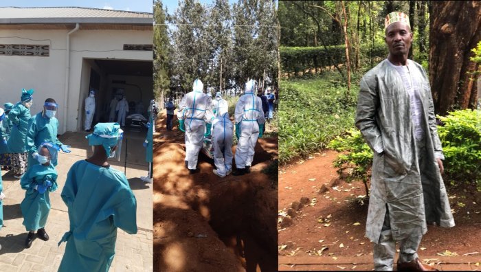 Umuntu wa mbere wishwe na Coronavirus mu Rwanda yashyinguwe mu buryo budasanzwe - AMAFOTO