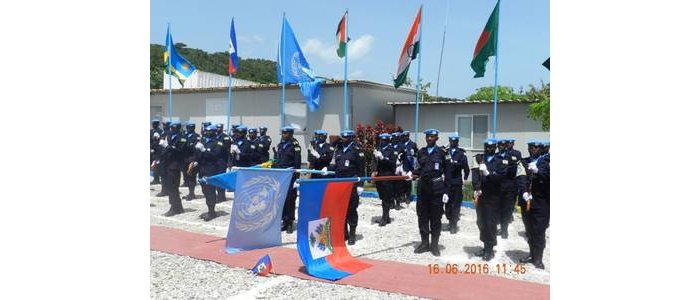 Abapolisi b’u Rwanda bari mu butumwa bw’amahoro muri Haiti bambitswe imidali