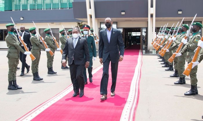 Perezida Kagame muri iki cyumweru yakiriye mugenzi we Pilipe Nyusi wa Mozambique 