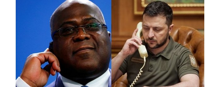 Icyo Perezida wa Ukraine yavuganye na Tshisekedi  kuri Telefone 
