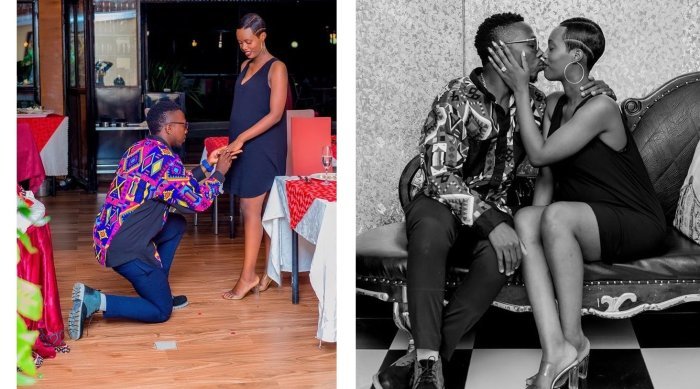 AMAFOTO&nbsp;: Umukinnyi wa Police FC yatereye ivi umukunzi we amwemerera kumubera umugore ahita anamuhemba akabizu