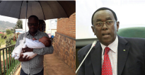 Bernard Makuza mu bashimye Umunyamakuru Jean Pierre Kagabo wagiye gukingiza umwana