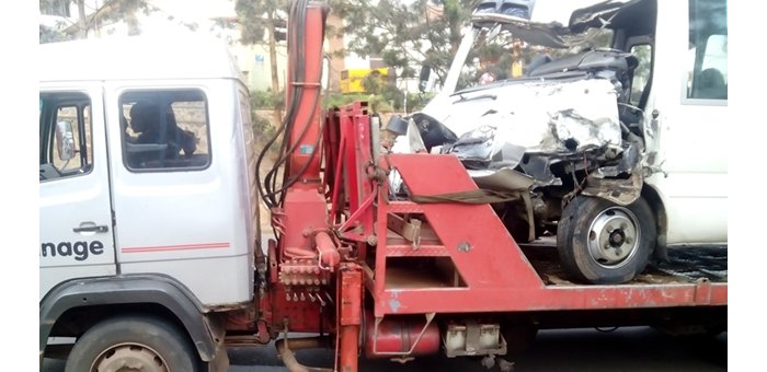 Nyange&nbsp;: Ikamyo yagonganye na Coaster itwara abagenzi