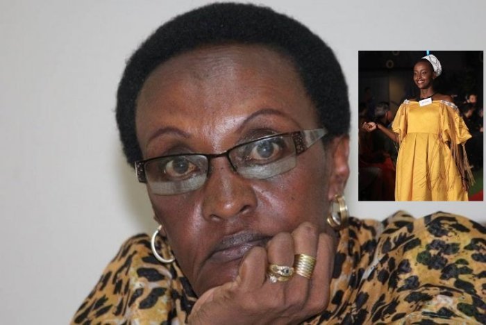 Ingabire Marie Immaculée na we yinjiye mu banenze ikanzu yambawe na Miss Ingabire Grace