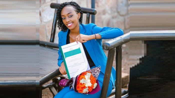 Akuzuye umutima gasesekara ku munwa…Ibyishimo ni byose kuri Miss Odile wasoje Kaminuza