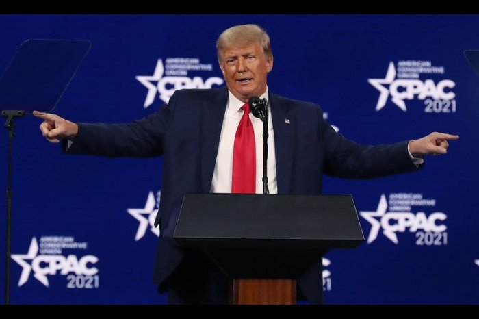 Akazi twatangiranye ntikararangira-Trump yabwiye Abarepubulikani ko azagaruka muri 2024