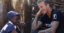 David Beckham yakozwe ku mutima n’abana bazahajwe na SIDA muri Afurika - Amafoto