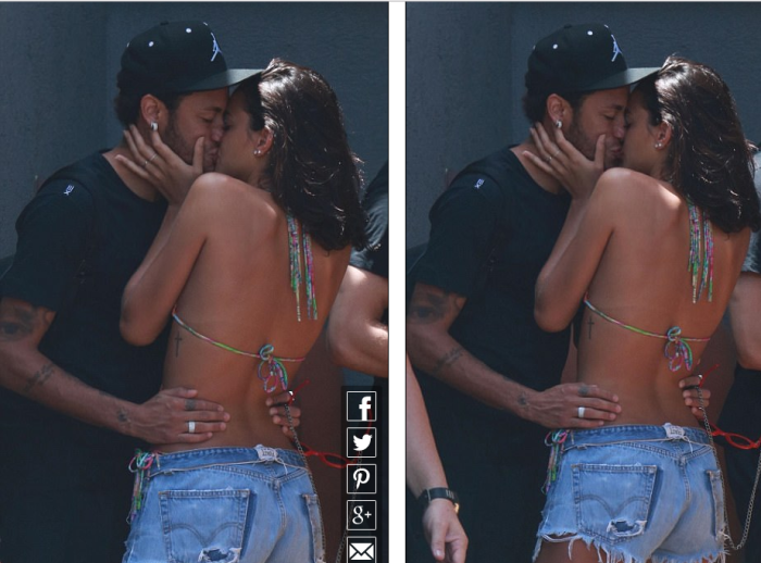 MU MAFOTO&nbsp;: Neymar yagaragaye asomana byimbitse n’umukunzi we abantu bacika ururondogoro