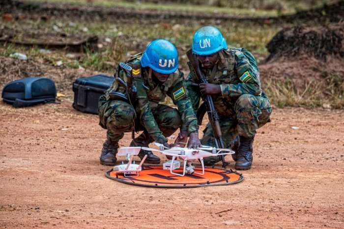 IFOTO : Abasirikare ba RDF muri Centrafrique bagiye kohereza Drone yo gutata umwanzi