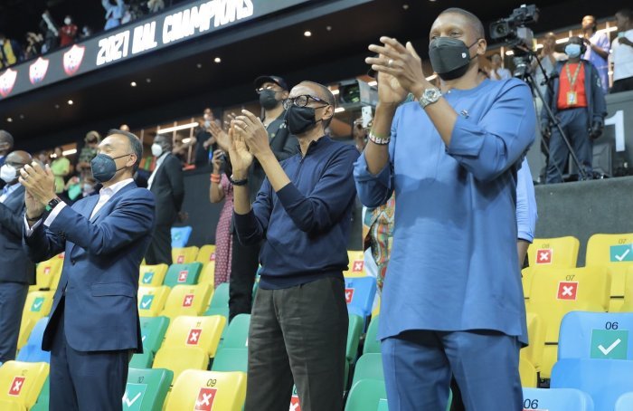 AMAFOTO&nbsp;: Perezida Kagame na Madamu barebye Final ya BAL yegukanywe na Zamalek