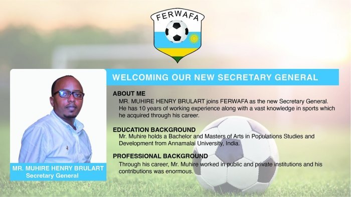 FERWAFA yahaye ikaze SG mushya wasimbuye Uwayezu wasezeye