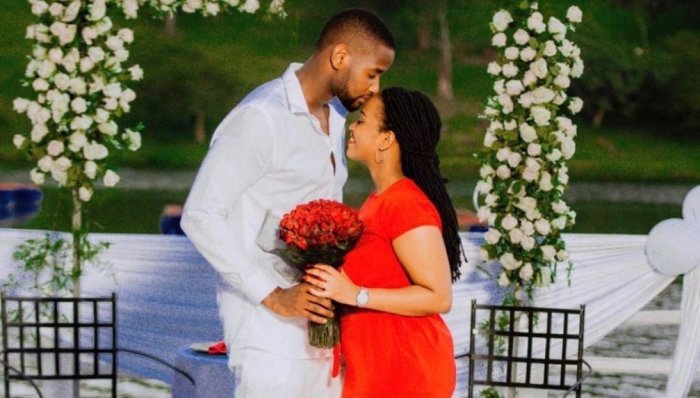 AMAFOTO&nbsp;: Kapiteni w’Ikipe y’Igihugu ya Basketball yambitse impeta umukobwa yihebeye