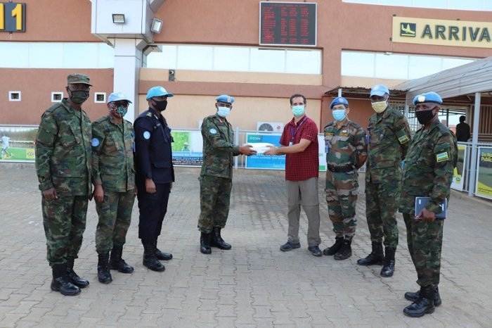 Guverinoma y’u Rwanda yahaye UNMISS inkunga y’ibikoresho byo kurwanya COVID19