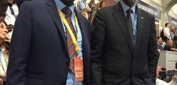 Perezida Kagame na Perezida wa FERWAFA ku mukino wa nyuma wa UEFA CL